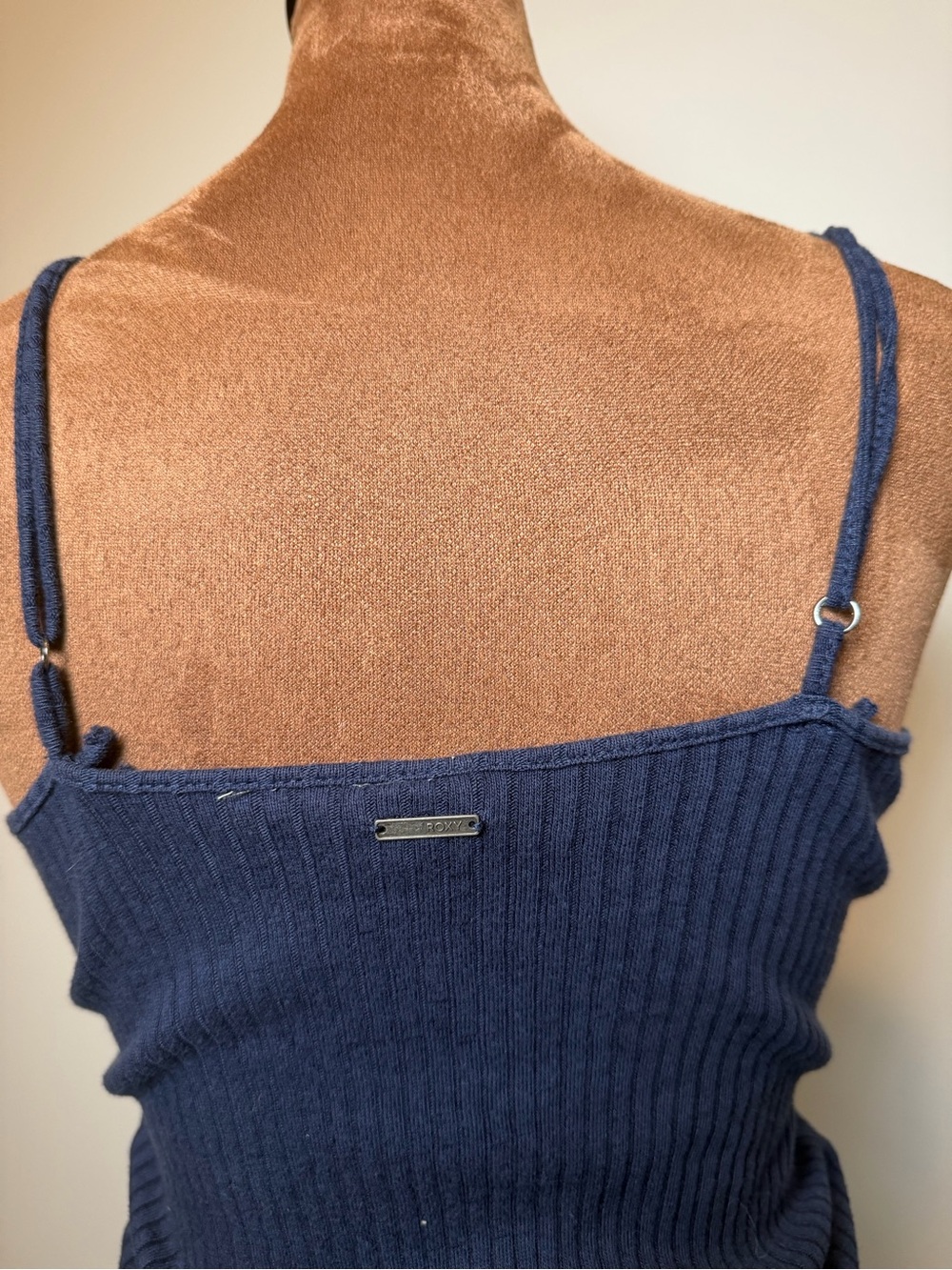 ROXY Navy Ribbed Lace-Up Ribbed Dress - Picture 11 of 17